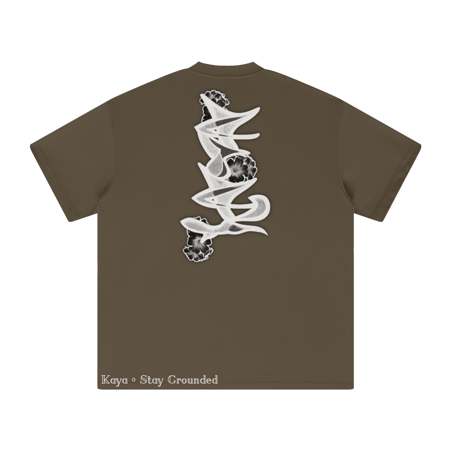 305GSM Unisex All-Over Print Crew Neck T Shirt Brown