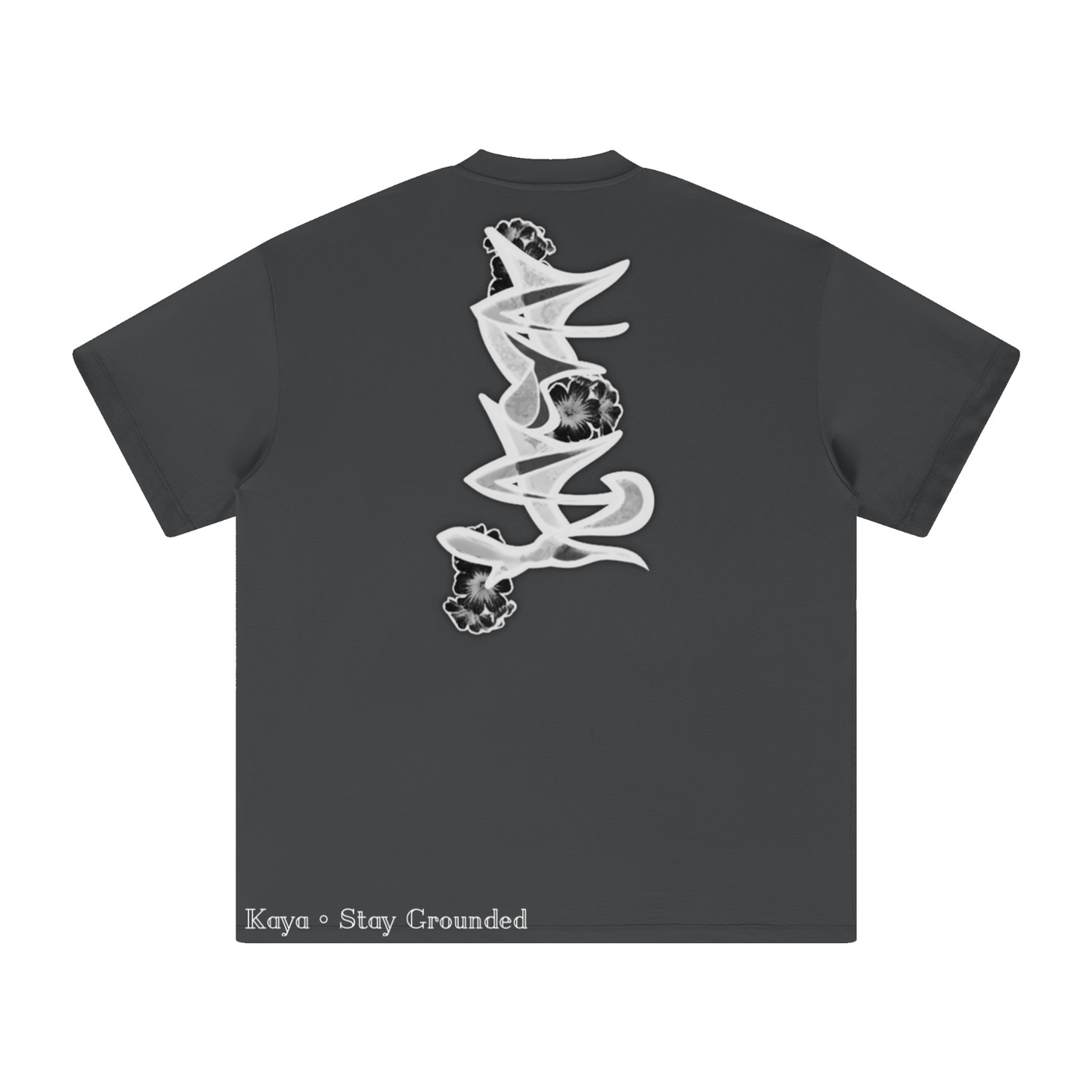 305GSM Unisex All-Over Print Crew Neck T Shirt Dark gray