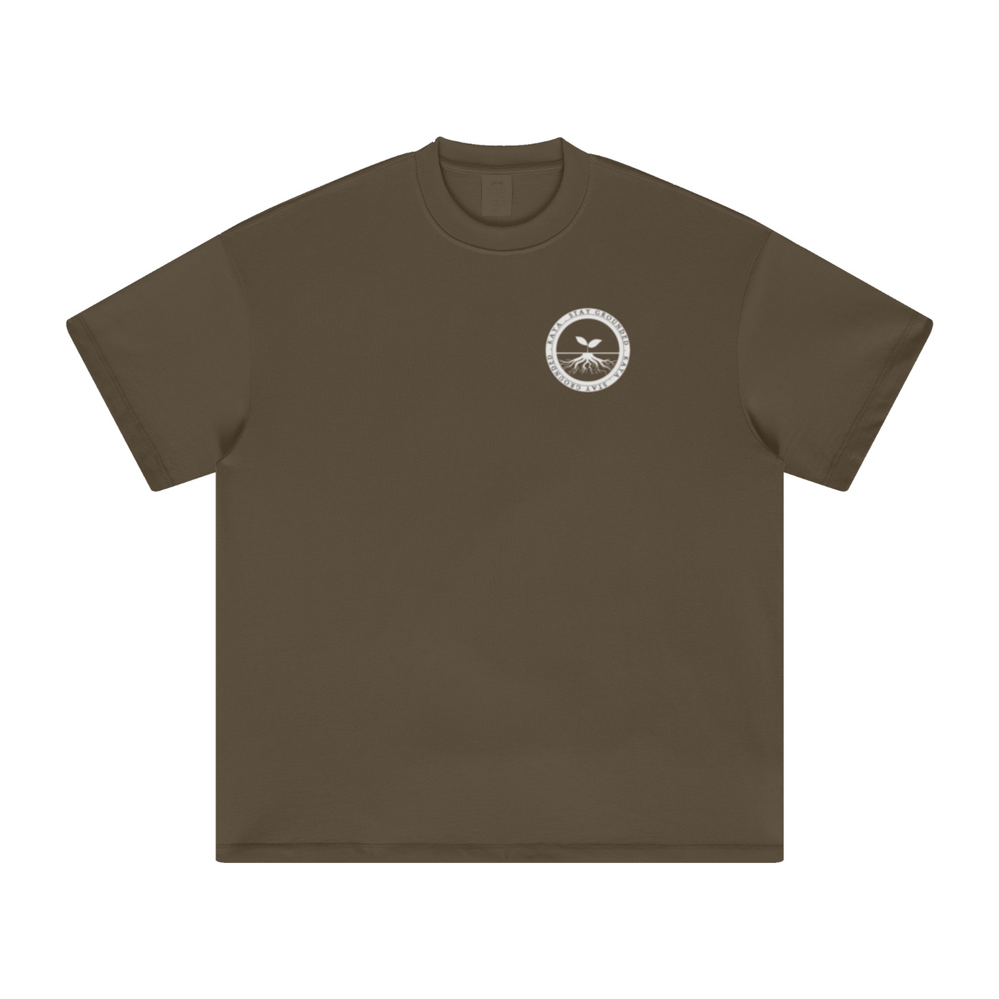 305GSM Unisex All-Over Print Crew Neck T Shirt Brown