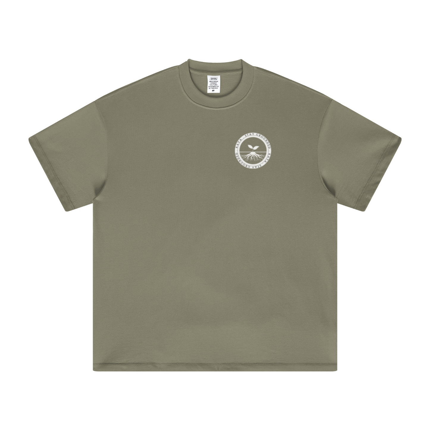 305GSM Unisex All-Over Print Crew Neck T Shirt Light Green