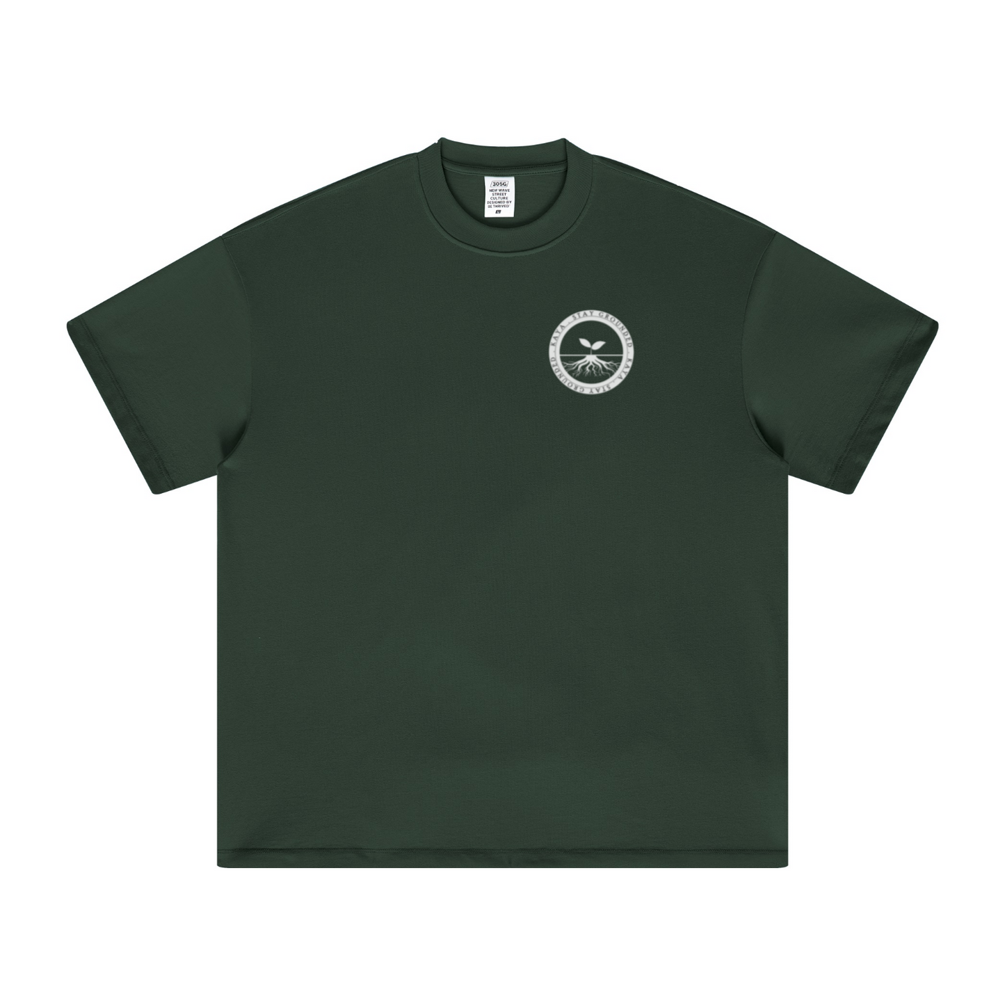 305GSM Unisex All-Over Print Crew Neck T Shirt Dark Green