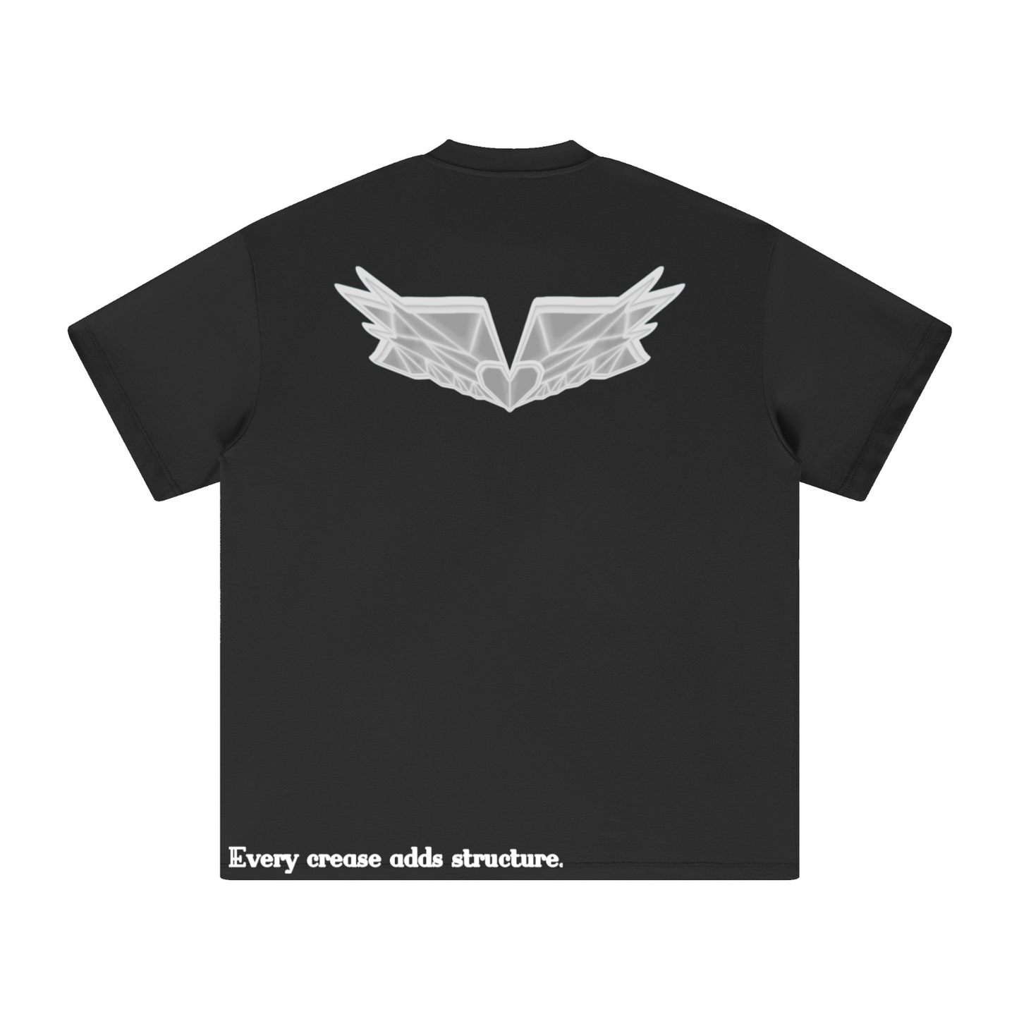 305GSM Unisex All-Over Print Crew Neck T Shirt Black