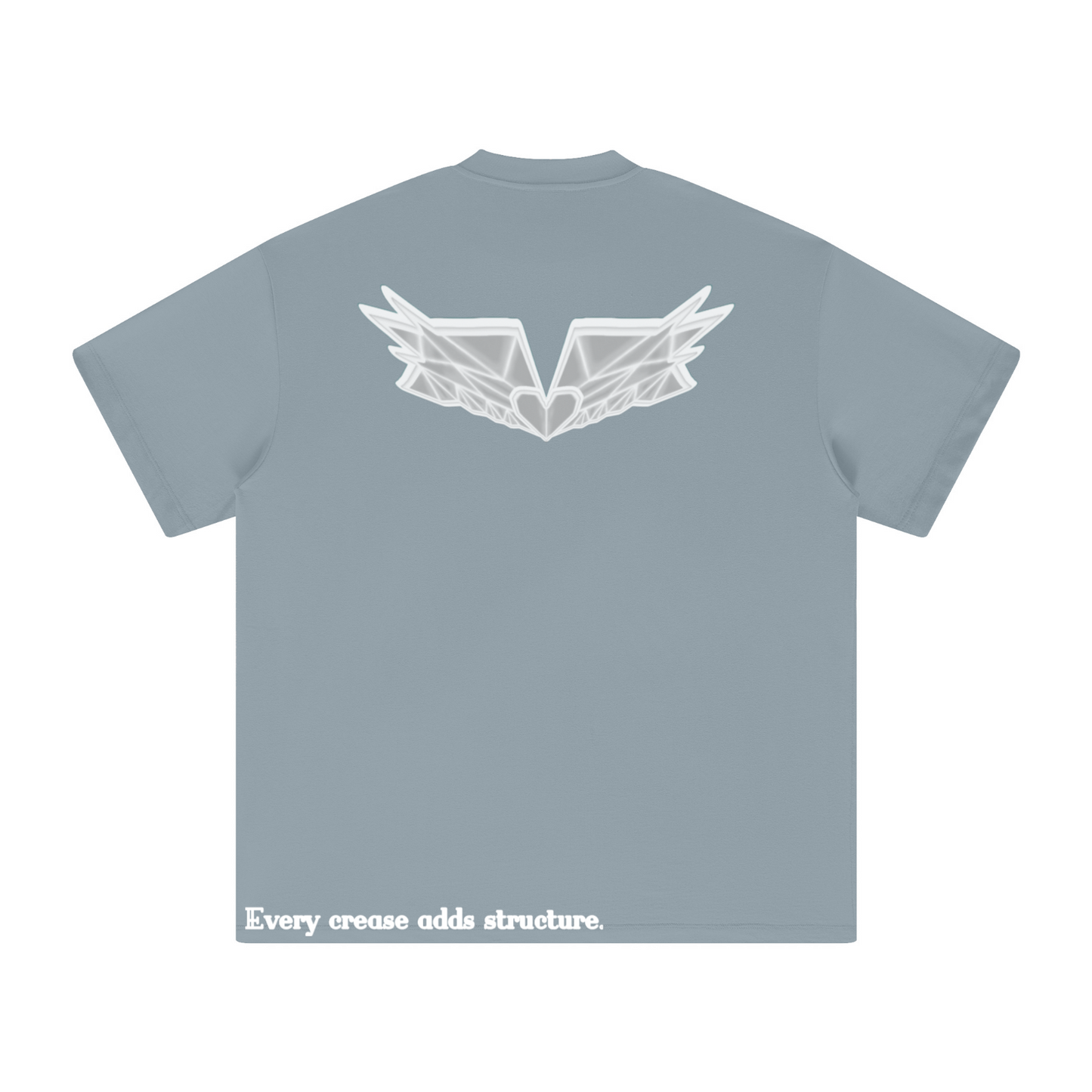 305GSM Unisex All-Over Print Crew Neck T Shirt Haze blue