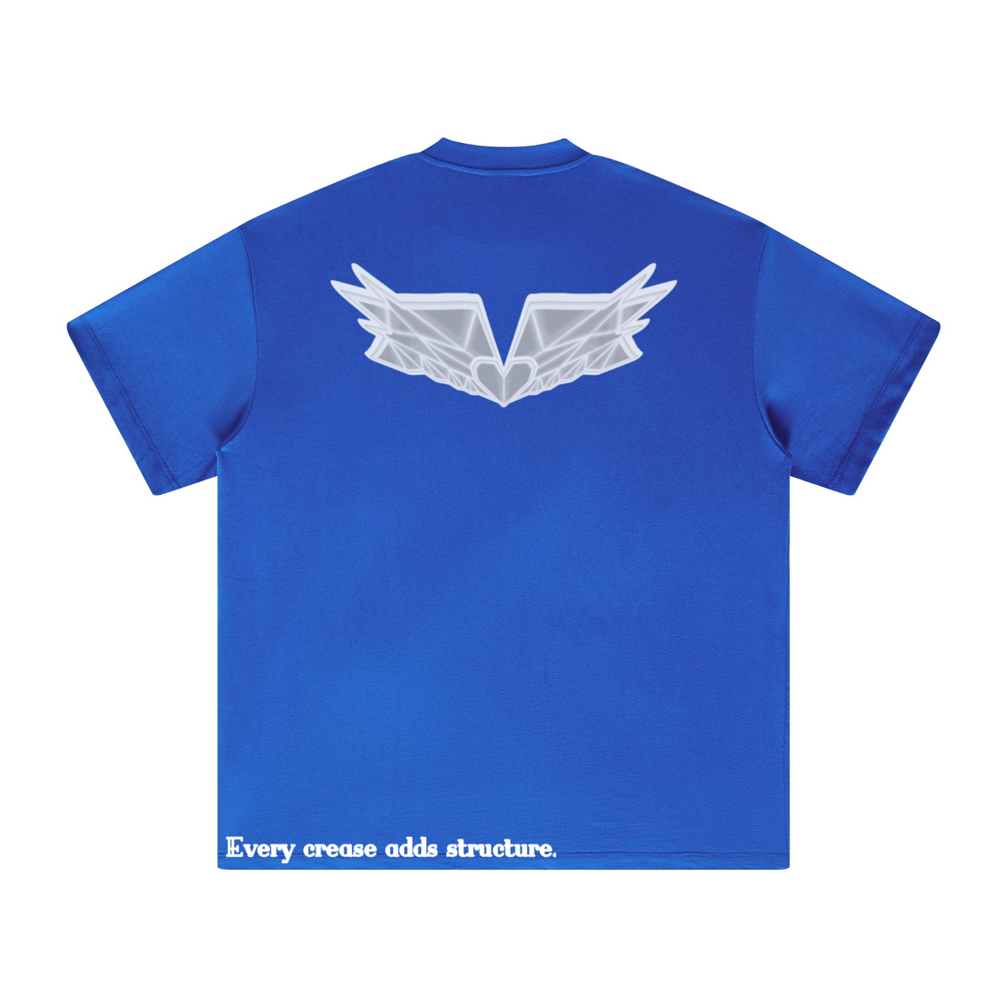 305GSM Unisex All-Over Print Crew Neck T Shirt Royal Blue