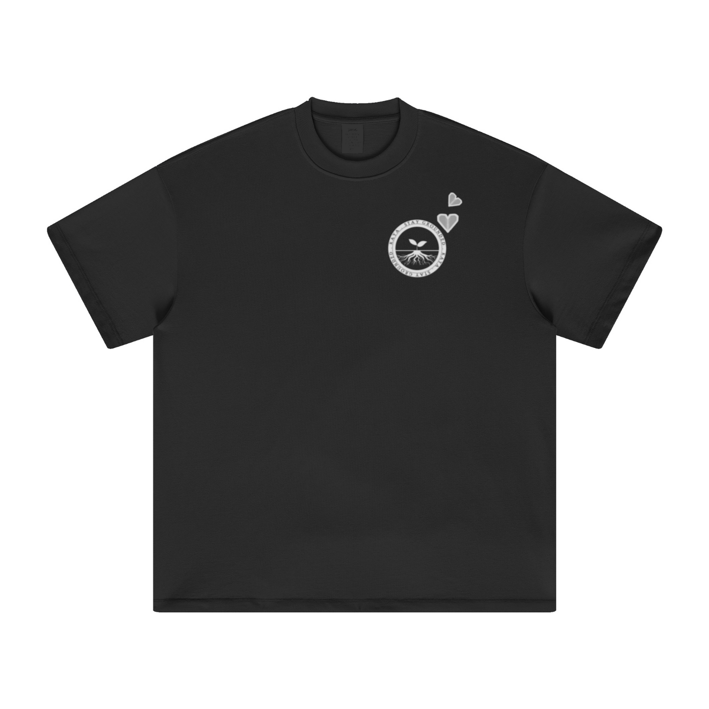 305GSM Unisex All-Over Print Crew Neck T Shirt Black