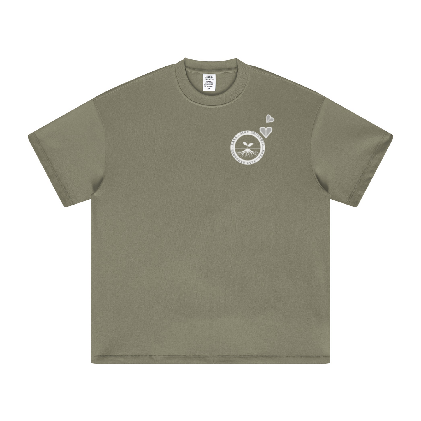 305GSM Unisex All-Over Print Crew Neck T Shirt Light Green