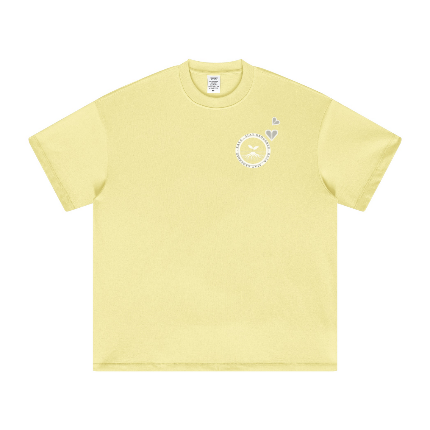 305GSM Unisex All-Over Print Crew Neck T Shirt Yellow