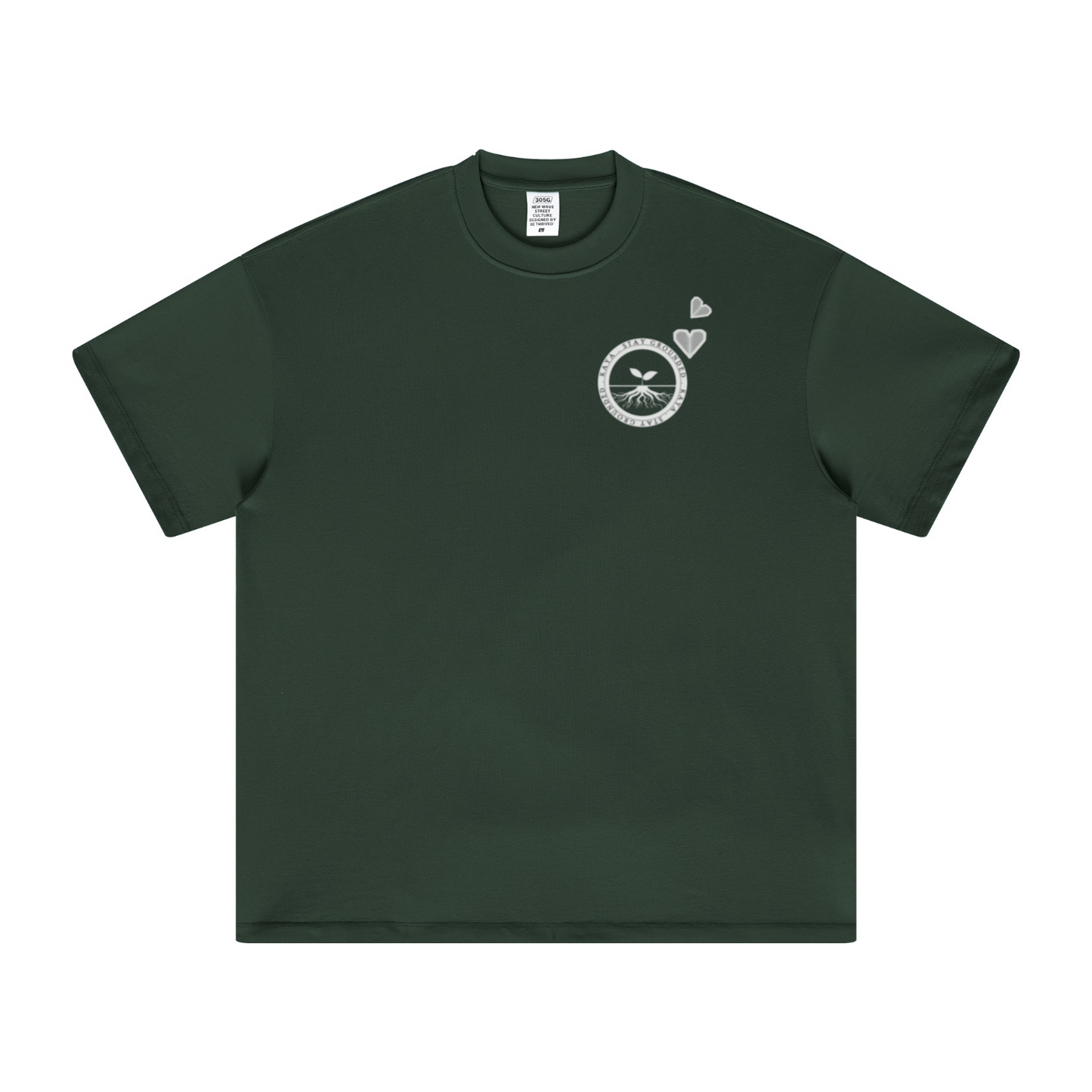 305GSM Unisex All-Over Print Crew Neck T Shirt Dark Green