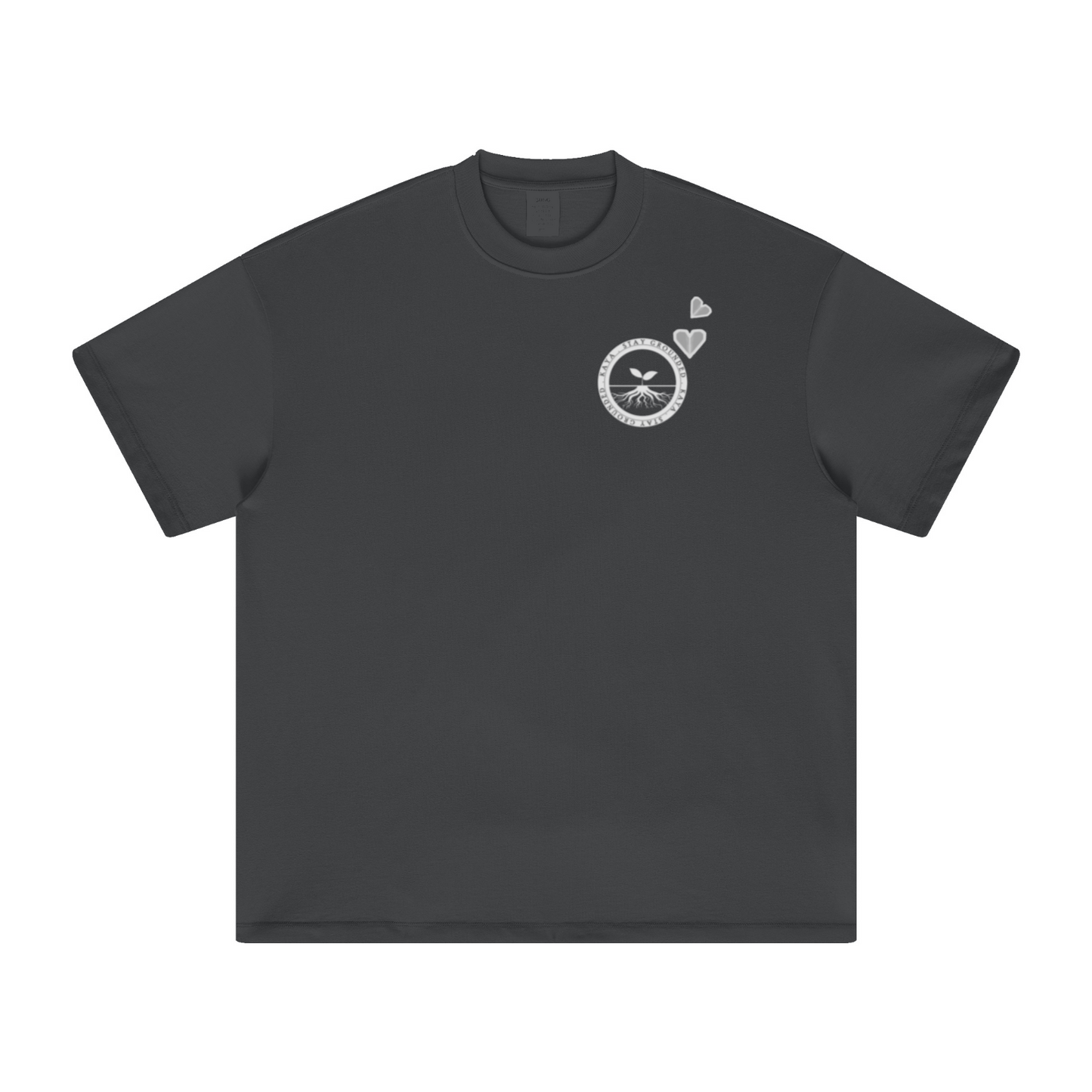 305GSM Unisex All-Over Print Crew Neck T Shirt Dark gray