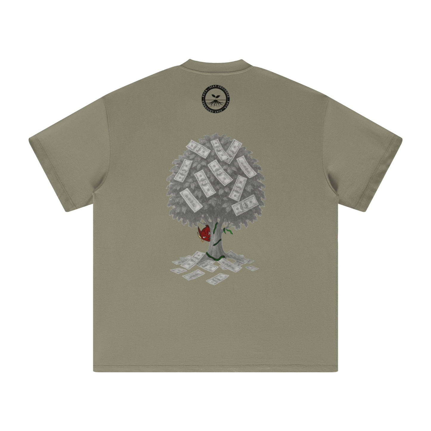 305GSM Unisex All-Over Print Crew Neck T Shirt Light Green