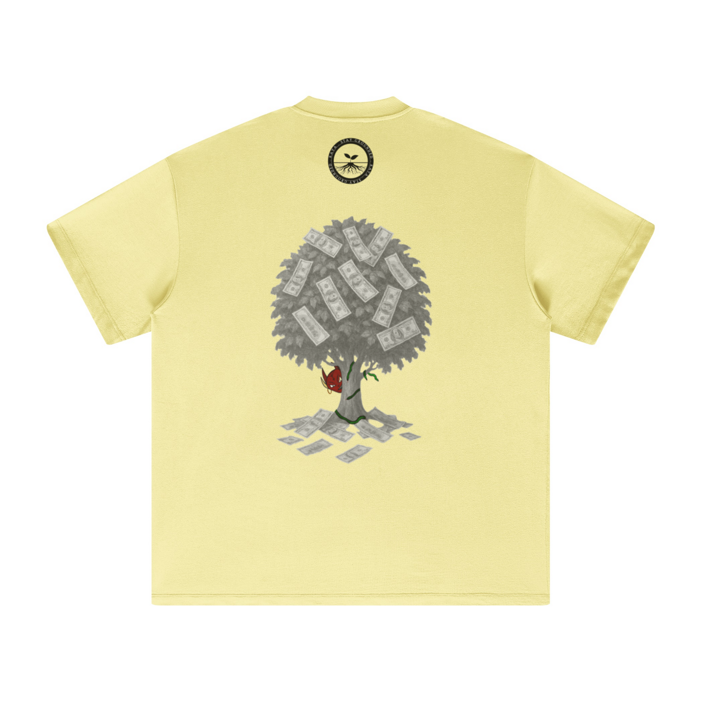 305GSM Unisex All-Over Print Crew Neck T Shirt Yellow
