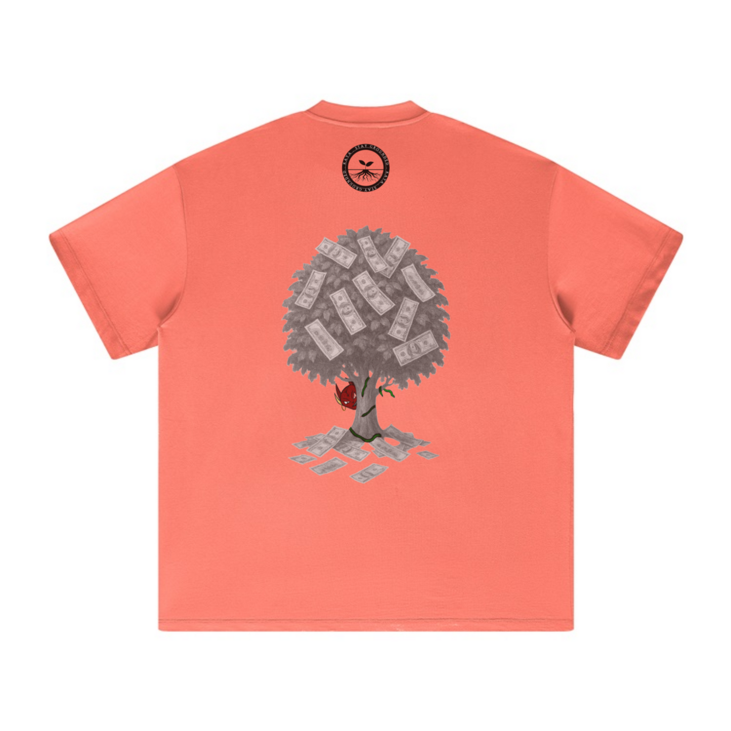 305GSM Unisex All-Over Print Crew Neck T Shirt Orange