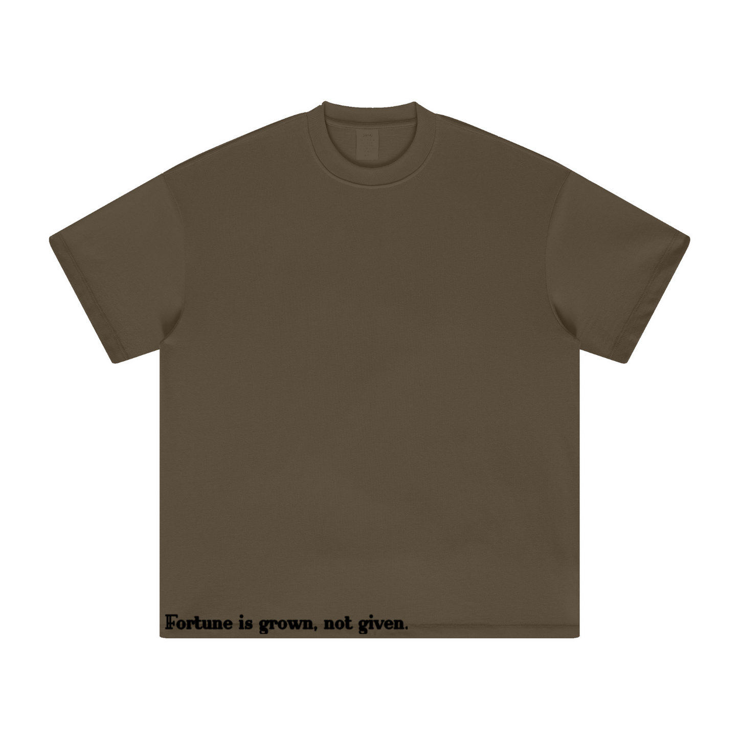 305GSM Unisex All-Over Print Crew Neck T Shirt Brown