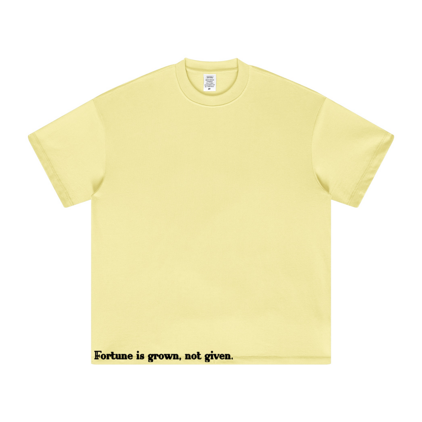 305GSM Unisex All-Over Print Crew Neck T Shirt Yellow