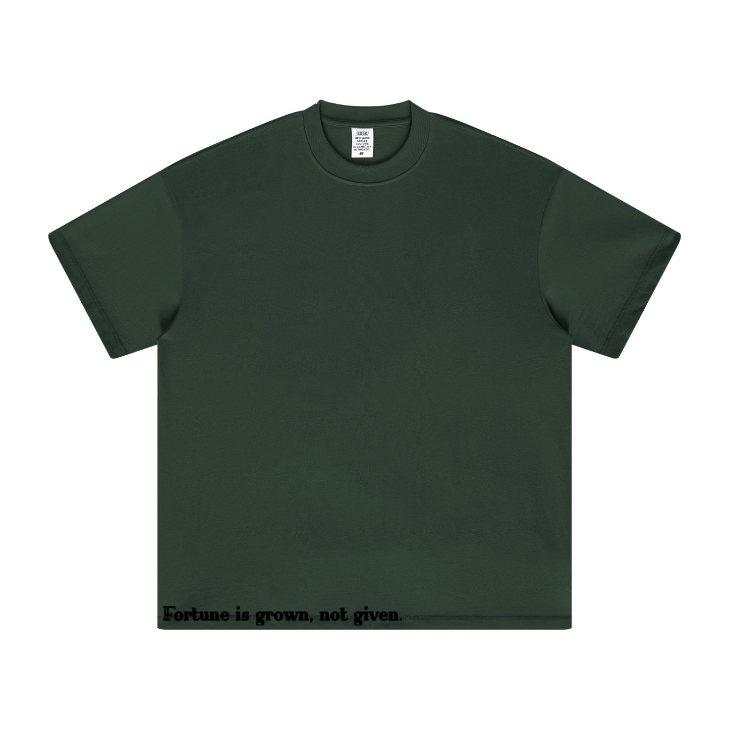 305GSM Unisex All-Over Print Crew Neck T Shirt Dark Green