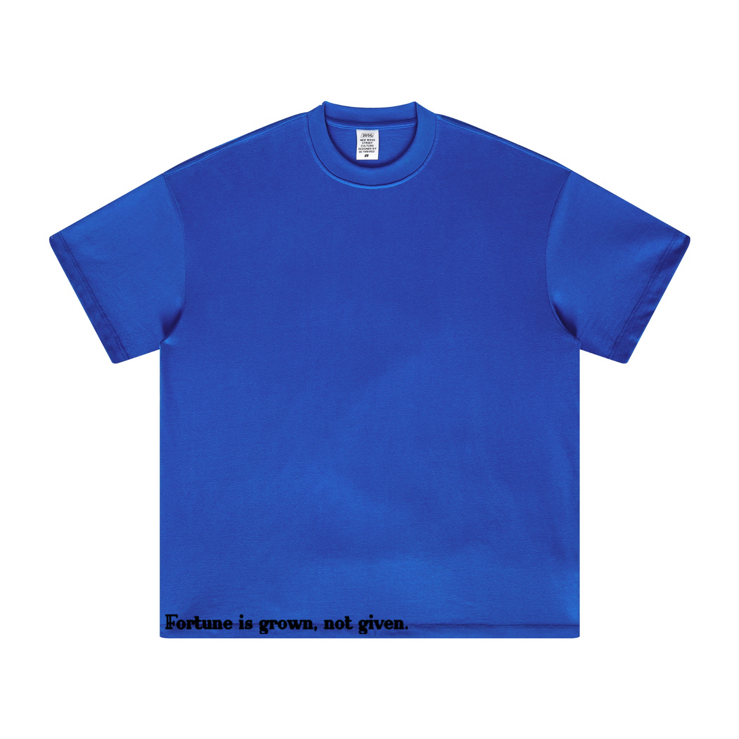 305GSM Unisex All-Over Print Crew Neck T Shirt Royal Blue