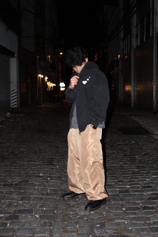 "Every crease adds structure." Full Zip Up Hoodie