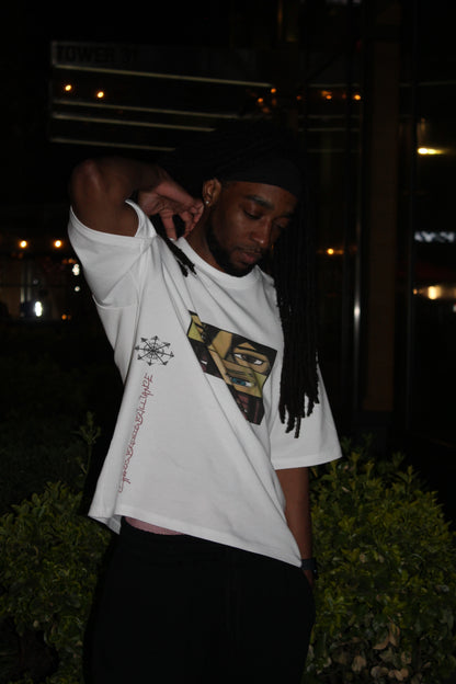 “Chaos Breeds Brilliance” T-Shirt (White)