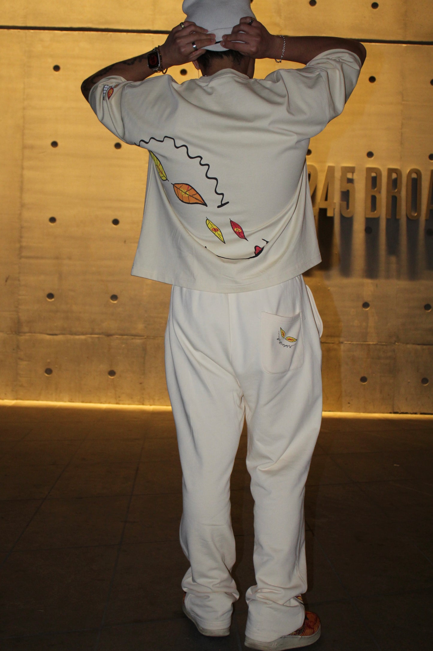 “Keep Smiling” Sweats (Rice Apricot)