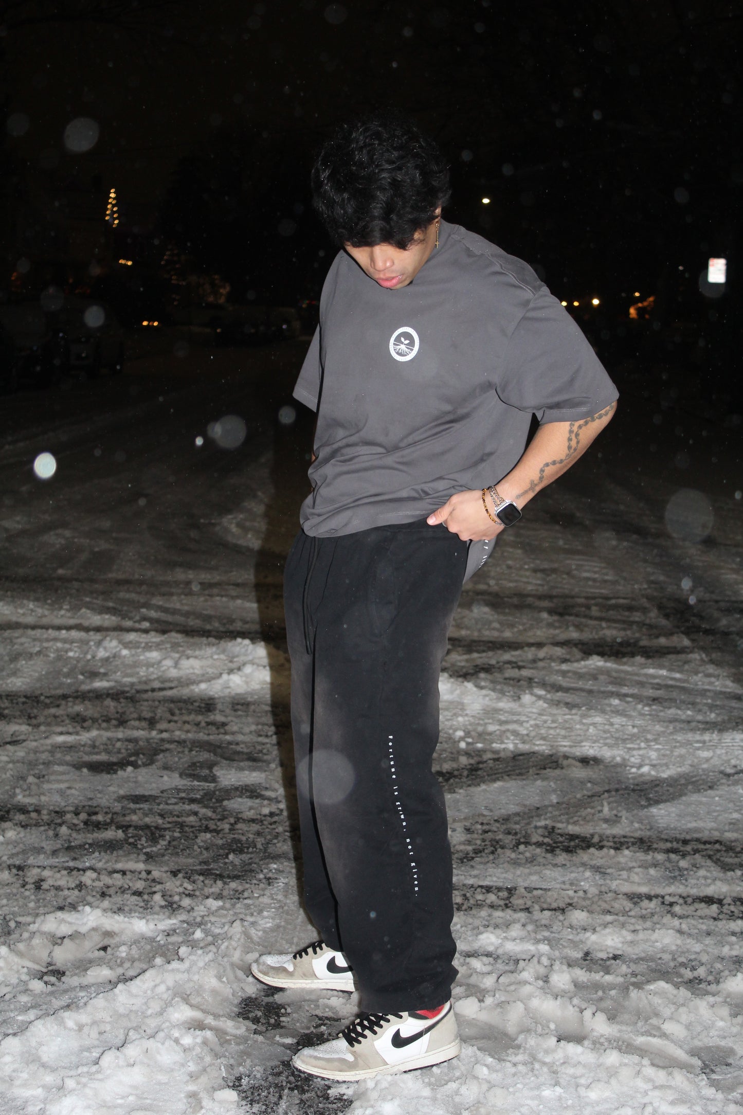 "Fortune is grown, not given." Sweats (Smoky Black)