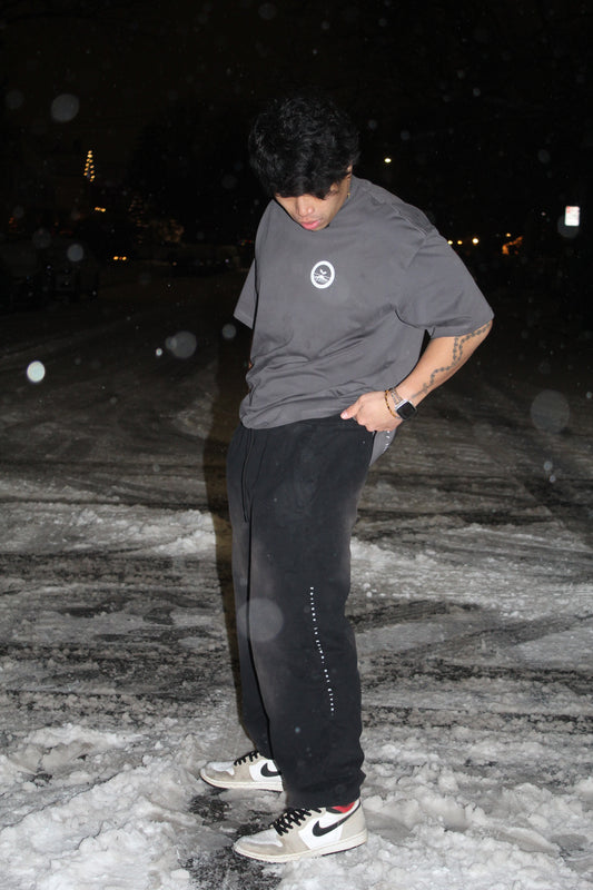 "Fortune is grown, not given." Sweats (Smoky Black)