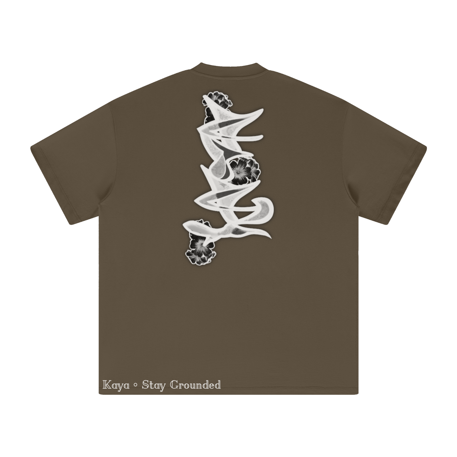 305GSM Unisex All-Over Print Crew Neck T Shirt Brown