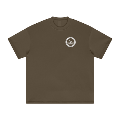 305GSM Unisex All-Over Print Crew Neck T Shirt Brown
