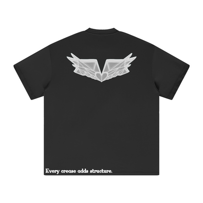 305GSM Unisex All-Over Print Crew Neck T Shirt Black
