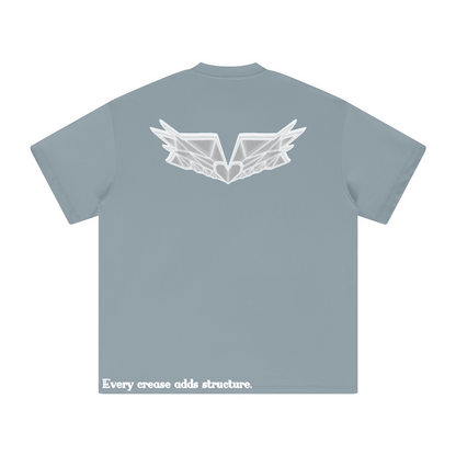 305GSM Unisex All-Over Print Crew Neck T Shirt Haze blue