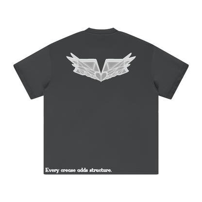 305GSM Unisex All-Over Print Crew Neck T Shirt Dark gray