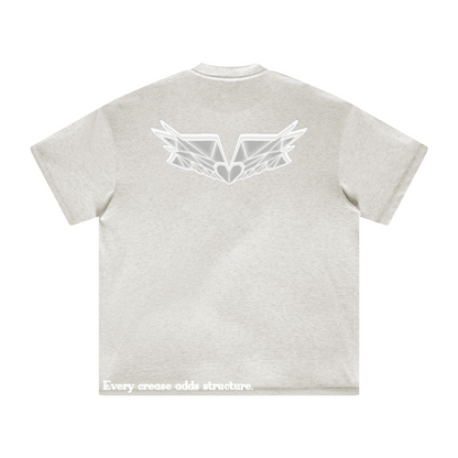 305GSM Unisex All-Over Print Crew Neck T Shirt Beige 