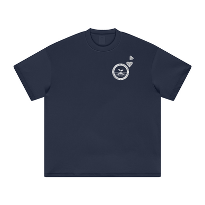 305GSM Unisex All-Over Print Crew Neck T Shirt Dark blue