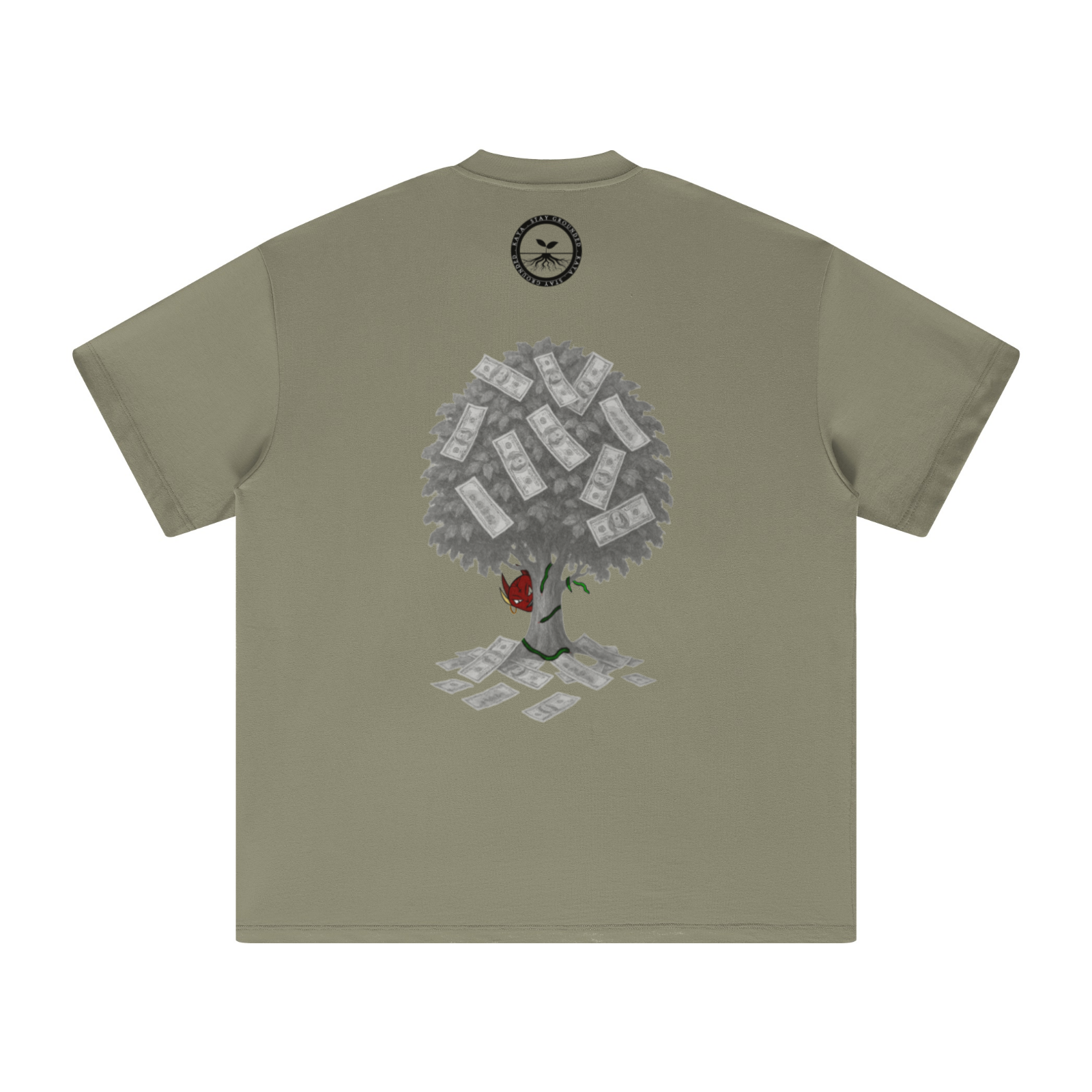305GSM Unisex All-Over Print Crew Neck T Shirt Light Green