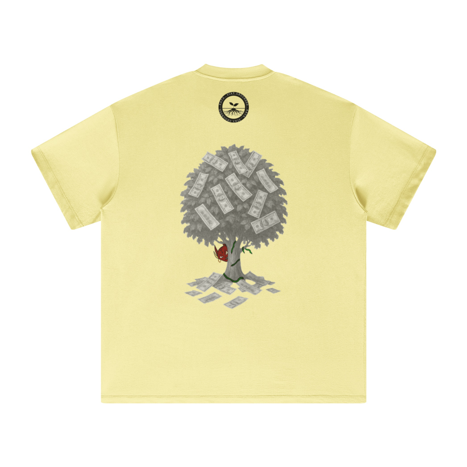 305GSM Unisex All-Over Print Crew Neck T Shirt Yellow