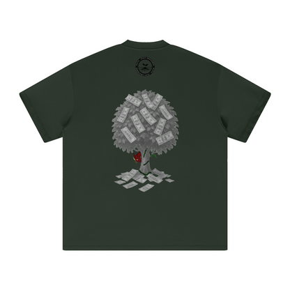 305GSM Unisex All-Over Print Crew Neck T Shirt Dark Green