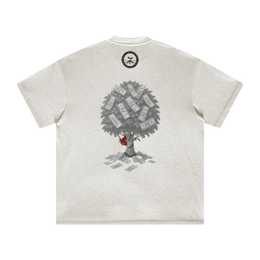 305GSM Unisex All-Over Print Crew Neck T Shirt Beige 