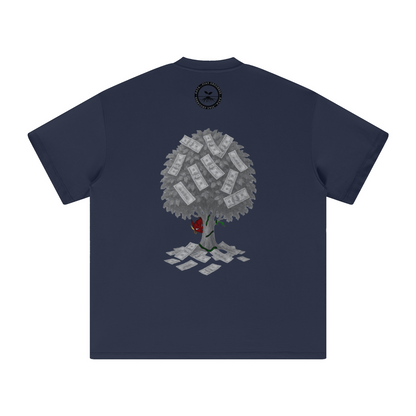 305GSM Unisex All-Over Print Crew Neck T Shirt Dark blue