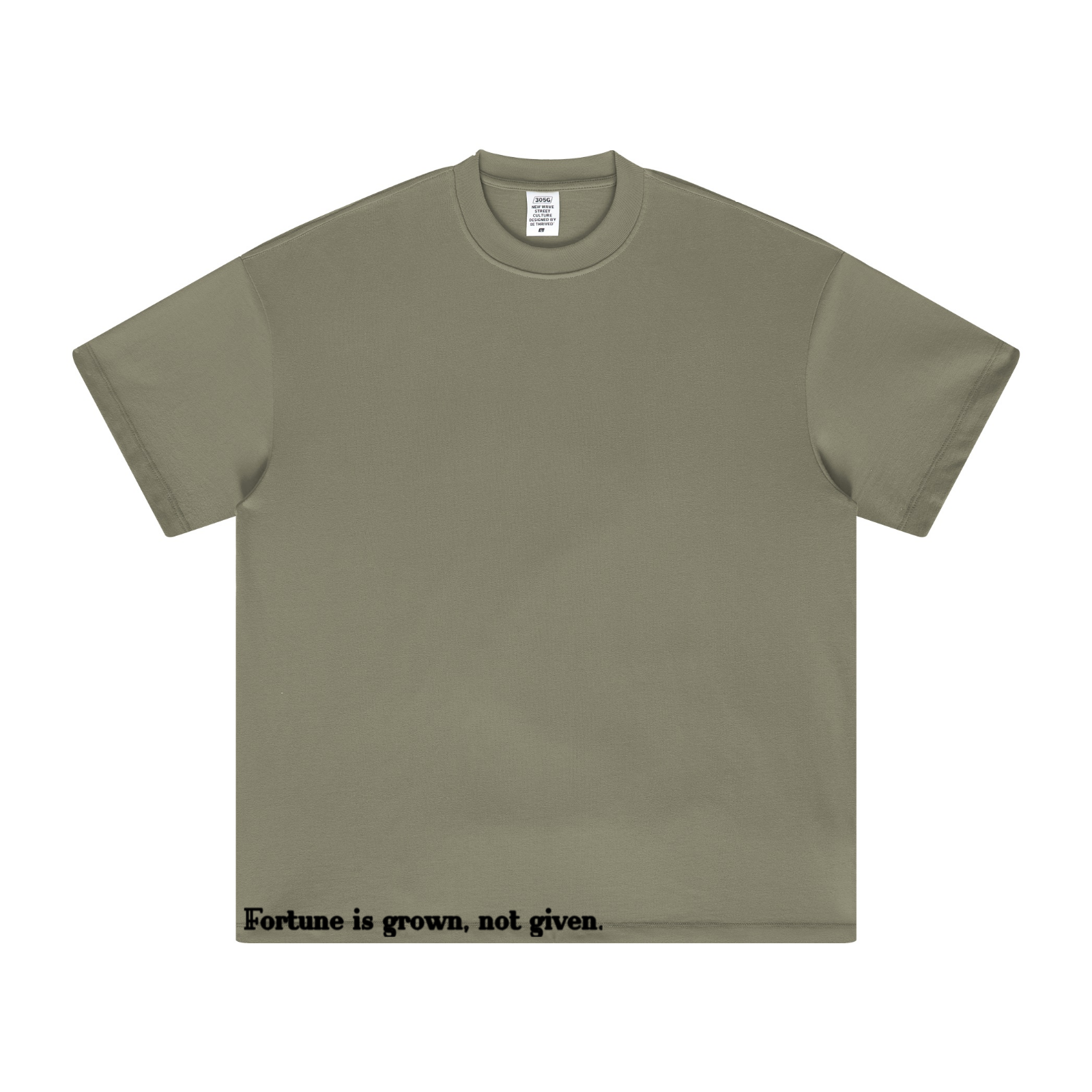 305GSM Unisex All-Over Print Crew Neck T Shirt Light Green