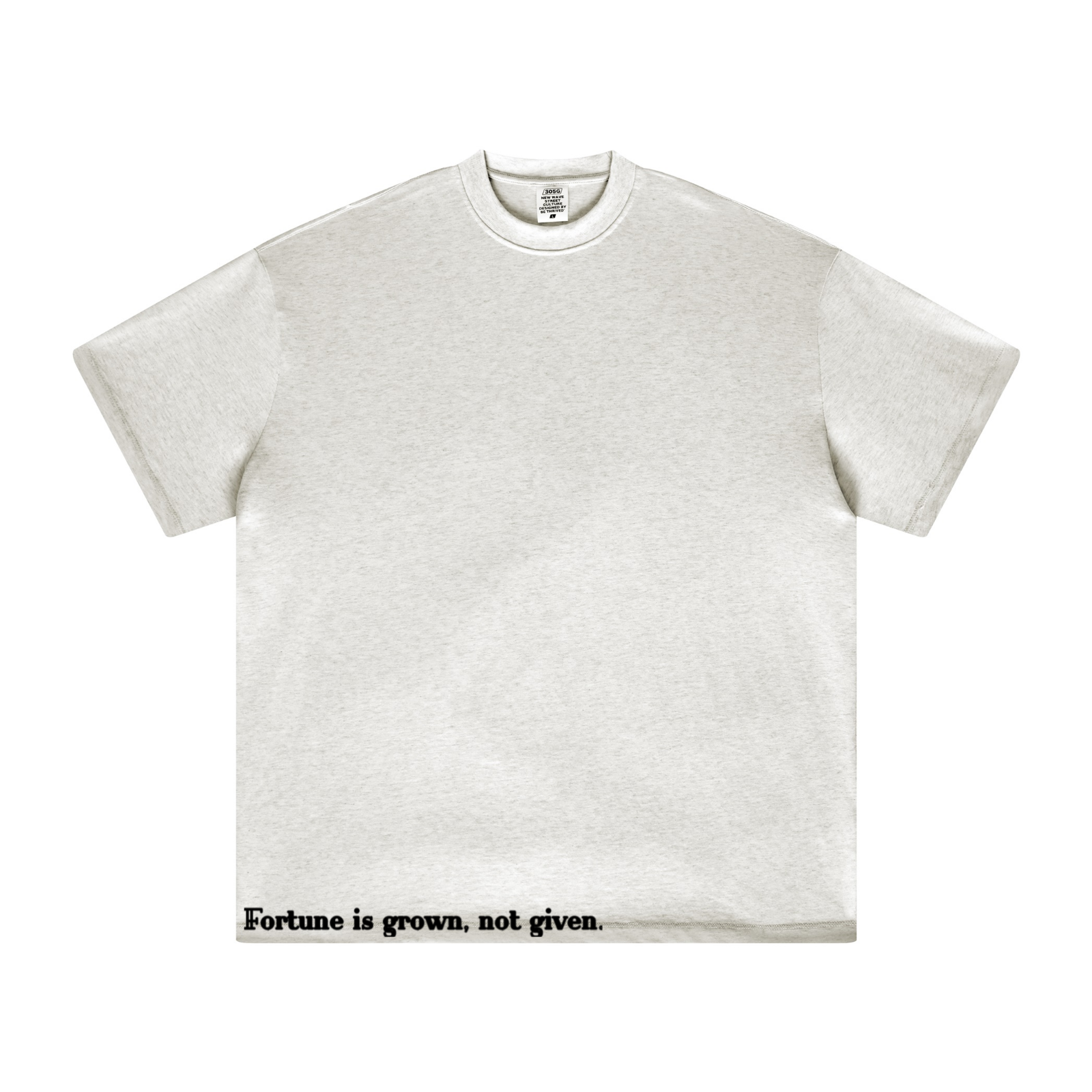 305GSM Unisex All-Over Print Crew Neck T Shirt Beige 